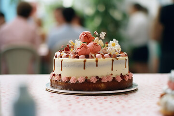 Wedding cake on a table