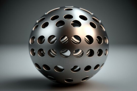 Small metal sphere used for reducing friction in machinery. Generative AI