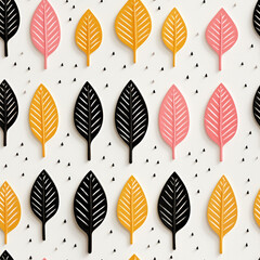 Floral abstract retro pop art boho repeat pattern
