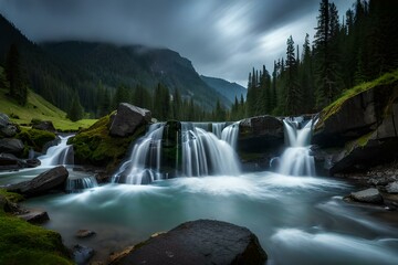 Fototapeta premium waterfall in the forest
