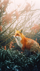 Obraz premium Forest Fox, Animal Photography, Nature Photography,red fox in the woods,red fox in the forest,red fox cub