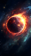 unknown planet in space wallpaper