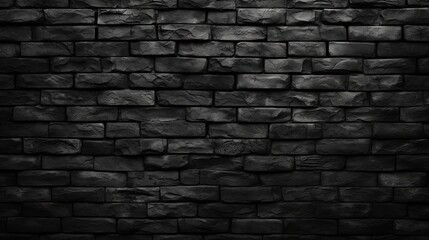 black brick wall background or wallpaper