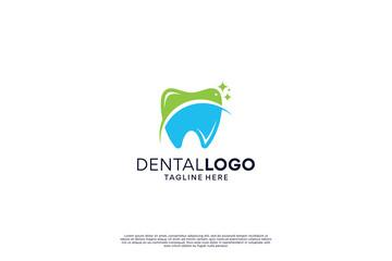 Obraz premium Dental clinic logo design. Dentist logo, Tooth icon.