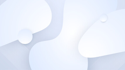 Grey white abstract background paper shine and layer element vector for presentation design. Suit for business, corporate, institution, party, festive, seminar, and talks.