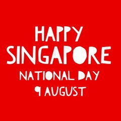 Happy Singapore national day 9 august international 
