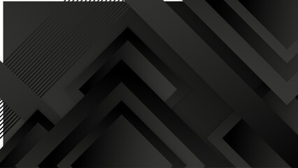 Abstract black geometric shapes 3d background. Vector illustration abstract graphic design banner pattern presentation background wallpaper web template.