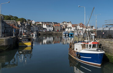 View of the historic fishing town pittenweem.