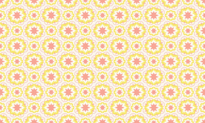 flower pattern vector background. seamless pattern traditional,Design for background, wallpaper, Batik, fabric, carpet, clothing, wrapping, and textile. Colorful ethnic pattern