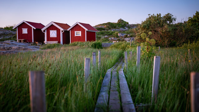 Fischh&uuml;tten am See (Schweden)