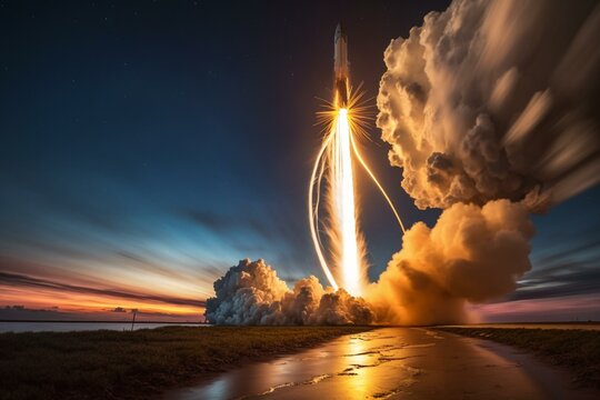Launch of a SpaceX rocket. Generative AI