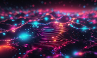 Abstract Digital Background Connect With million Of Dot