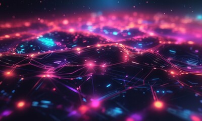 Abstract Digital Background Connect With million Of Dot