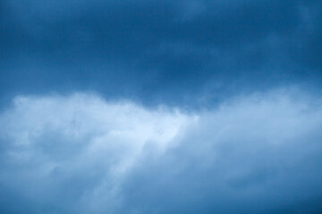 Sky in cloudy weather and rainy dark clouds, background