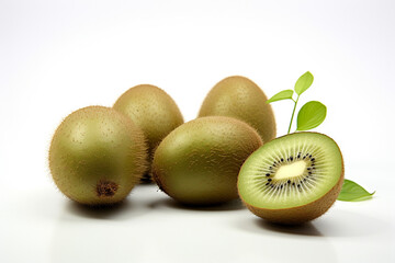 Obraz premium kiwi fruit on white background