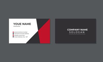 Rad black white modern creative business card and name card horizontal simple clean template vector design layout in rectangle size.