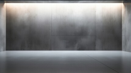 metal plate with rivets. empty room with wall. Abstract empty modern room with concrete walls. background. generative Ai