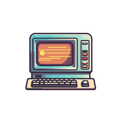 VECTOR ICON OF A COMPUTER LAPTOP FLAT DESIGN