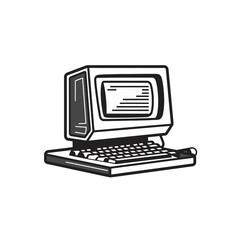 VECTOR ICON OF A COMPUTER LAPTOP FLAT DESIGN