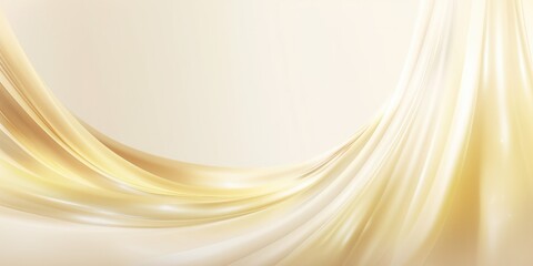 Golden color fabric flow luxury elegant platform product cosmetics beauty product or skincare female advertisement premium hi-end perfume scent wave fashion cloth satin, generative ai