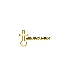 Obraz premium Church logo template isolated on white background