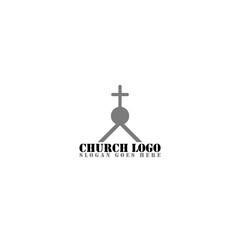 Church logo template isolated on white background