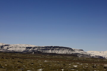 View on a mountain in the south of Iceland