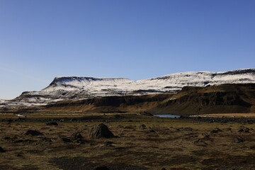 View on a mountain in the south of Iceland
