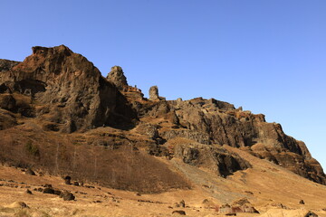 View on a mountain in the south of Iceland