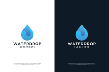 Water logo design. Water drop logo design.