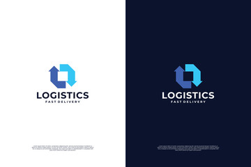 Logistic logo design. Creative delivery logo design.