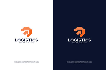 Logistic logo design. Creative delivery logo design.