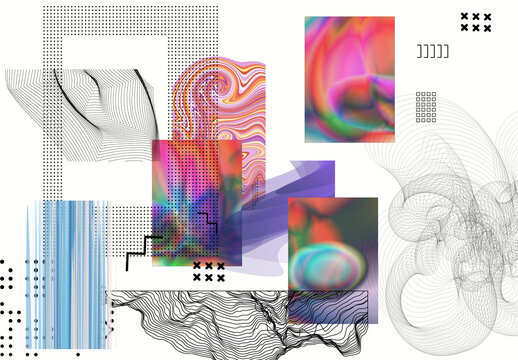 Modern Gothic Design Elements Illustration Set