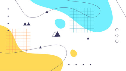 Memphis design, retro elements for web, vintage, advertisement, commercial banner, poster, leaflet, billboard, sale. Collection trendy halftone vector geometric shapes.