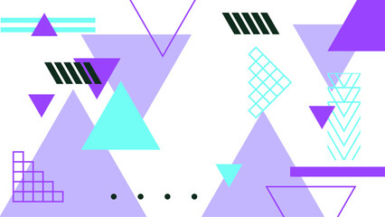 Abstract geometric shapes set. Memphis design, bauhaus retro elements. For web, vintage, advertisement, commercial banner, poster, billboard, sale, brochures, covers. Vector geometric shapes