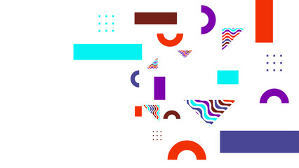 Geometric abstract elements memphis style. Set of funky bold constructivism graphics for posters, flyers. Vector yellow and black minimal shapes for modern cover design