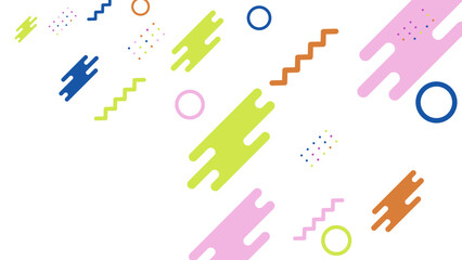 Geometric abstract elements memphis style. Set of funky bold constructivism graphics for posters, flyers. Vector yellow and black minimal shapes for modern cover design