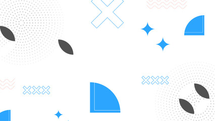 Obraz premium Modern abstract background with memphis elements in yellow and orange gradients and retro themed for posters, banners and website landing pages.