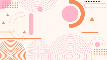 Abstract geometric shapes set. Memphis design, bauhaus retro elements. For web, vintage, advertisement, commercial banner, poster, billboard, sale, brochures, covers. Vector geometric shapes