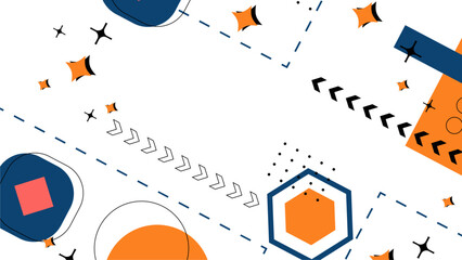 Obraz premium Abstract minimalist geometric shapes on white background