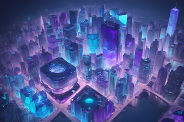 Techno city background