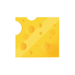 Cheese vector illustration, cheese flat icon