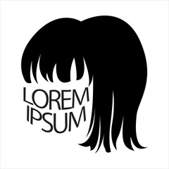 Hairdresser logo. Hair symbol and emblem. Logotype. Logomark. Graphic design and template. Vector illustration. EPS10.