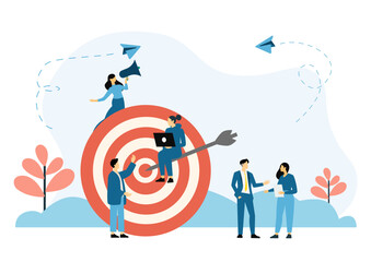 Business motivation. Finance target. Solution searching. Goals and objectives, business grow, business plan, goal setting concept. 