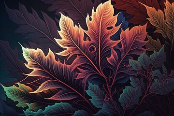 Artistic foliage background. Generative AI