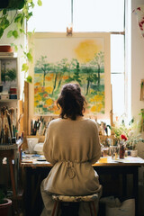 A person sharing their mental health journey through art or storytelling.