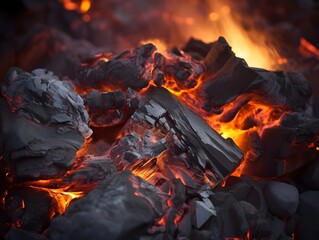 Eindrucksvolles Inferno: Fesselndes Close-Up von brennendem Feuer