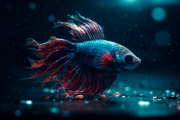 Beautiful aquarium fish. Generative AI