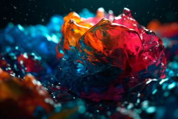 Splash of colorful paints. Generative AI