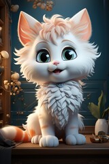 cute little animation kitten
